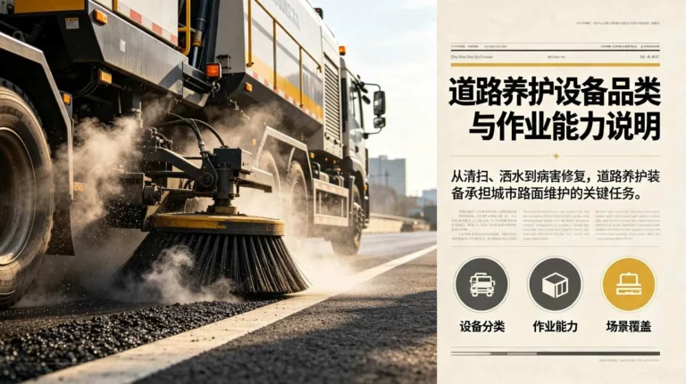 道路养护设备品类与作业能力说明